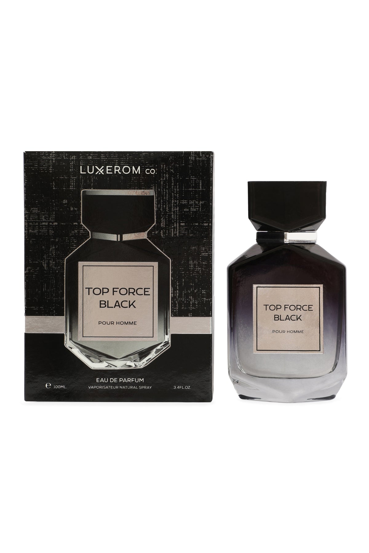 TOP FORCE BLACK SPRAY PERFUME EAU DE PARFUM FOR MEN - 100ML/3.4FL.OZ.