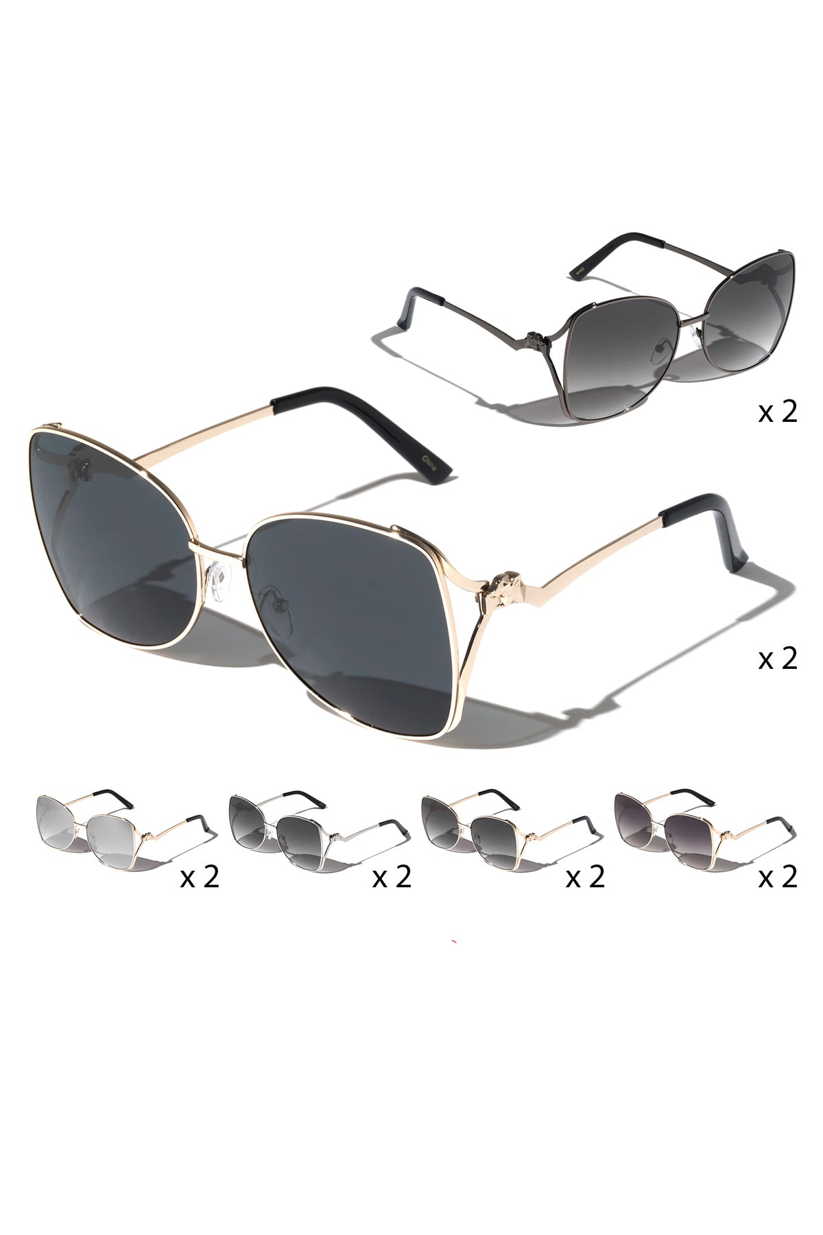 SQUARE TYPE AVIATOR SUNGLASSES/1PC