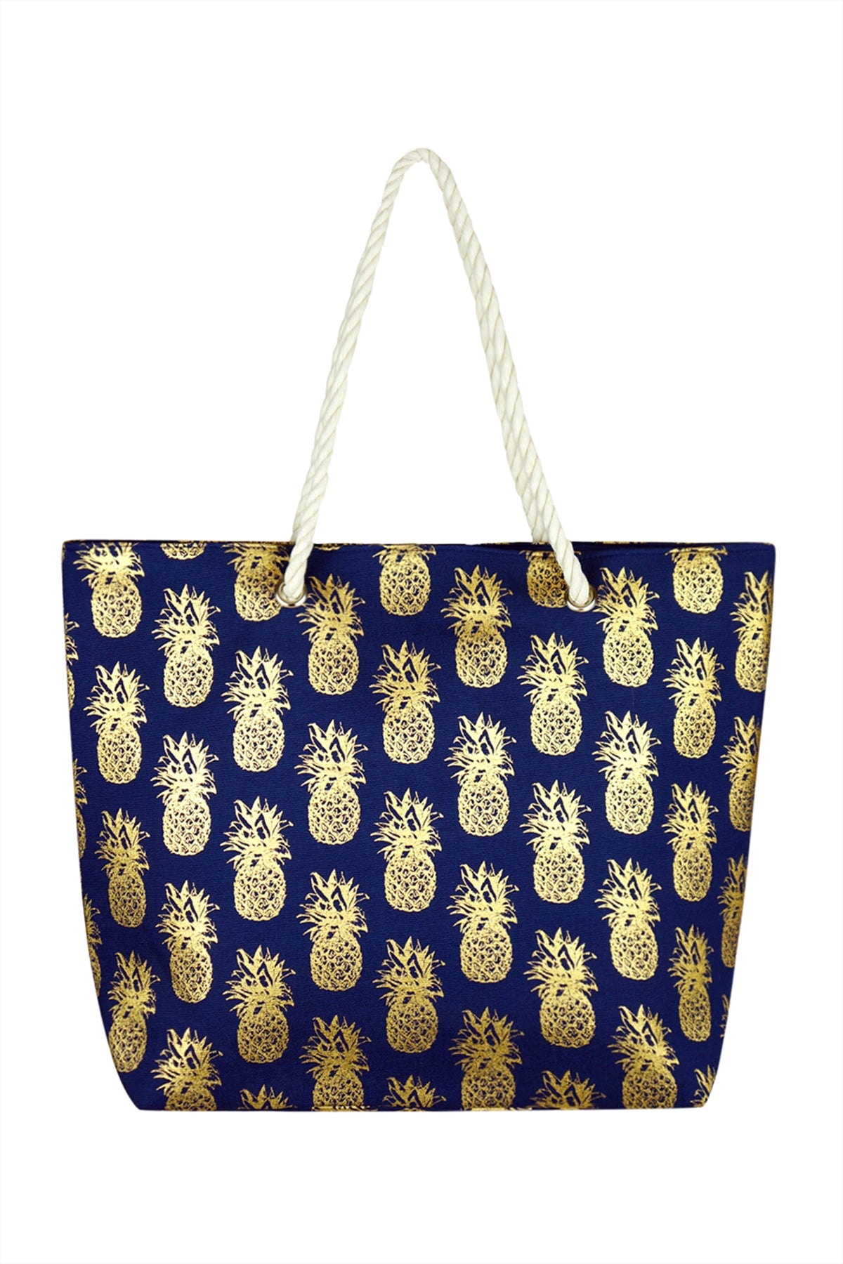 PINEAPPLE GLITTER BEACH BAG