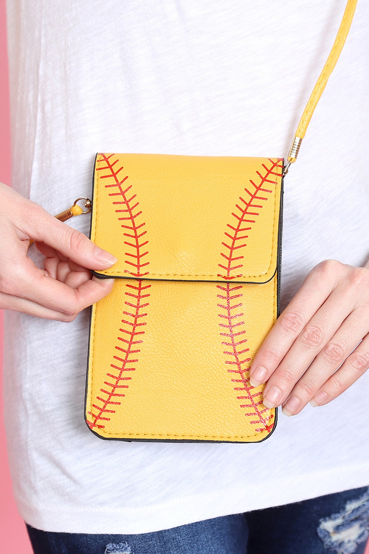 SPORTS GAMEDAY CELLPHONE TRANSPARENT CROSSBODY BAG