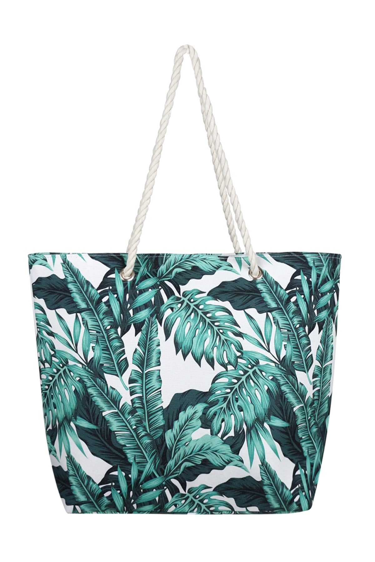 TROPICAL LEAVES BEACH BAG