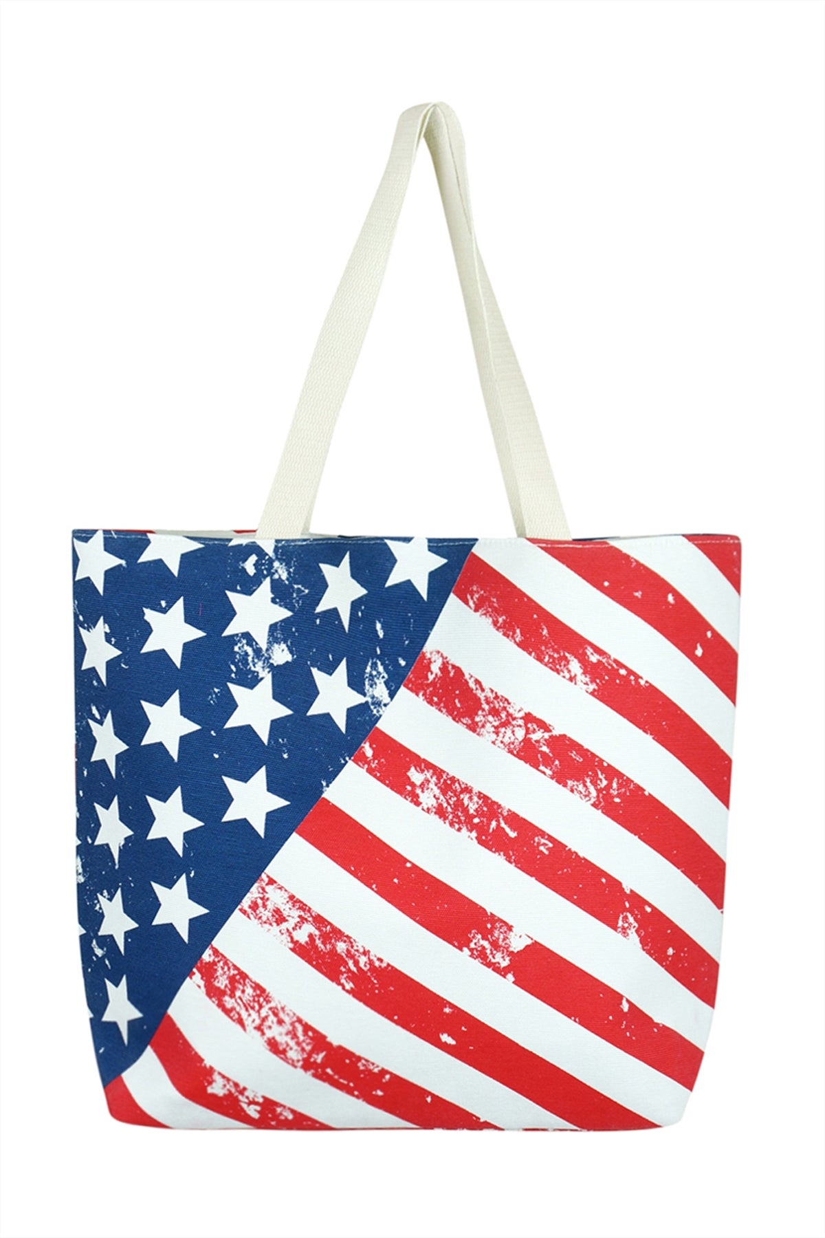 TROPICAL AMERICAN FLAG BEACH BAG