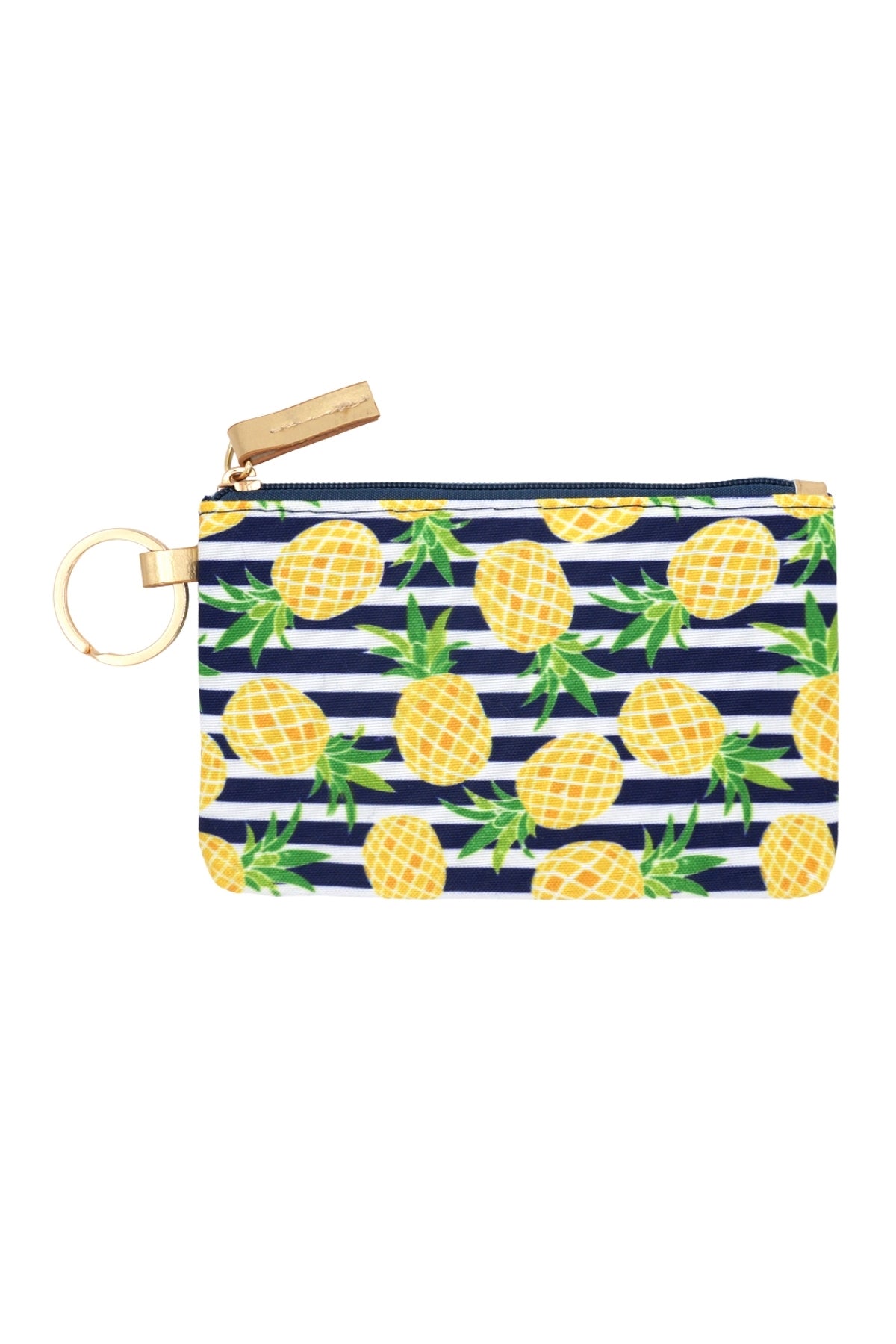 PINEAPPLE STRIPE ID WALLET & DETACHABLE LANYARD