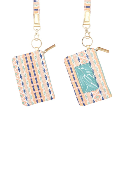 LEOPARD TRIBAL ID WALLET & DETACHABLE LANYARD