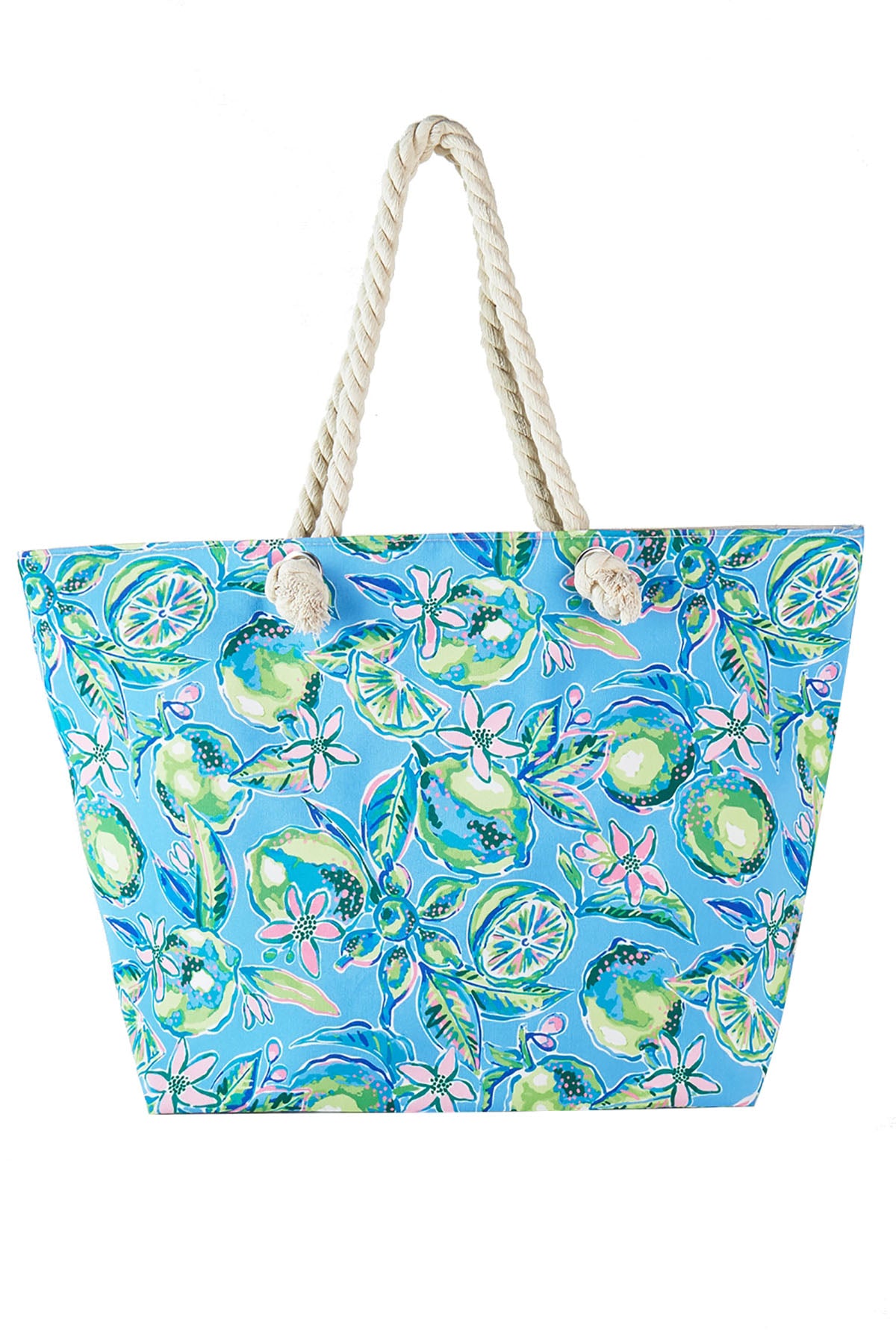 HAND DRAWN PRINT TOTE BEACH BAG