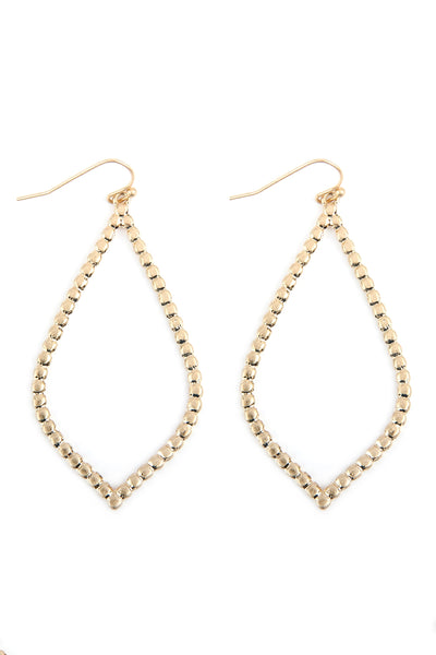 OPEN CAST MARQUISE DROP EARRINGS