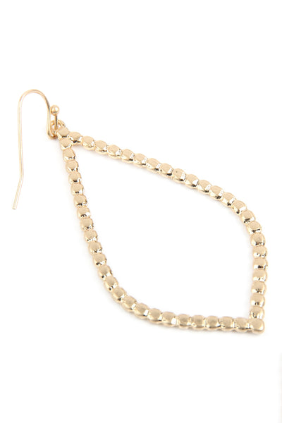 OPEN CAST MARQUISE DROP EARRINGS