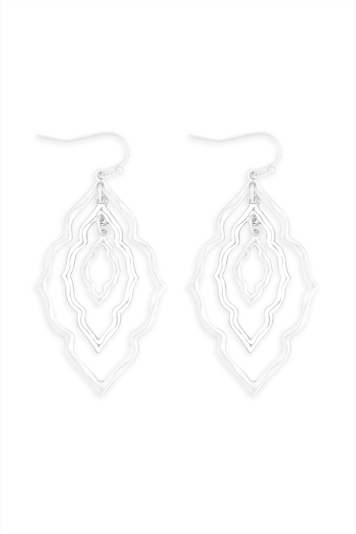 MOROCCAN GRAIN LINK TWO TONE EARRINGS