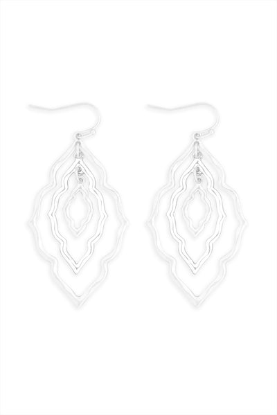 MOROCCAN GRAIN LINK TWO TONE EARRINGS