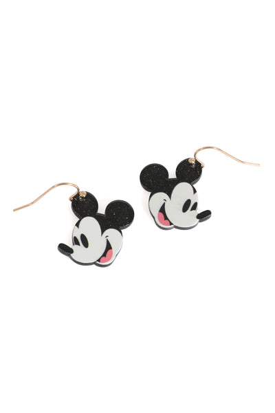 MICKEY MOUSE DANGLING HOOK EARRINGS