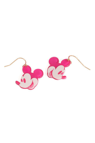 MICKEY MOUSE DANGLING HOOK EARRINGS