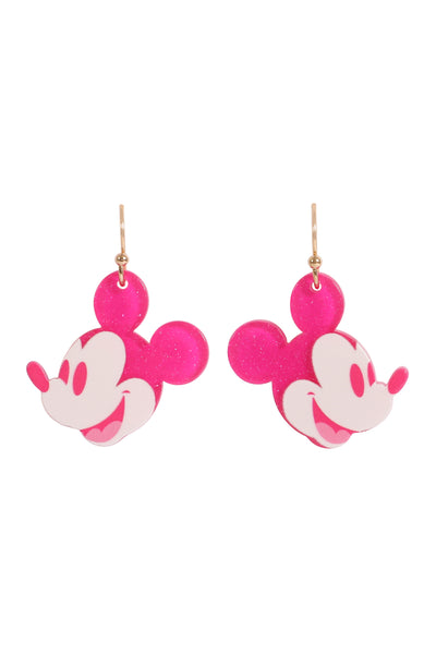 MICKEY MOUSE DANGLING HOOK EARRINGS