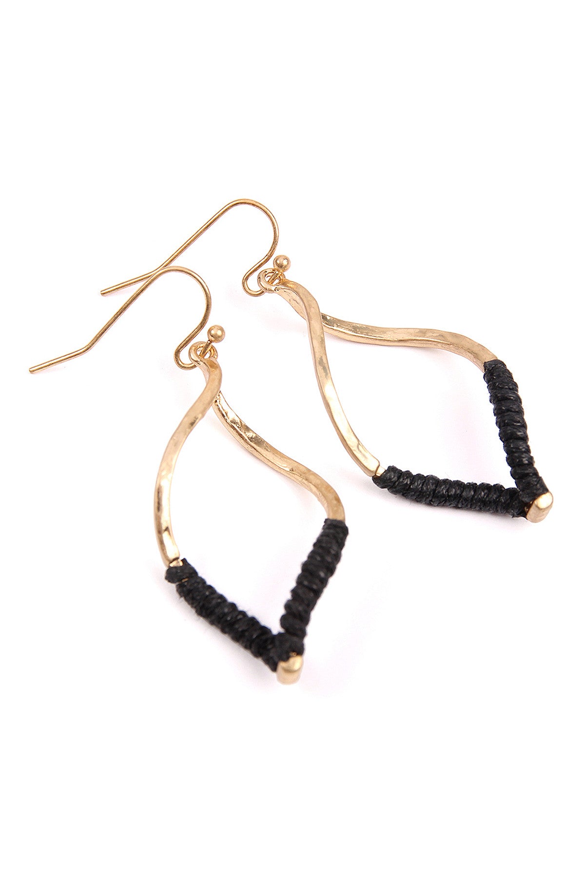 HALF THREAD WRAP MARQUISE EARRINGS