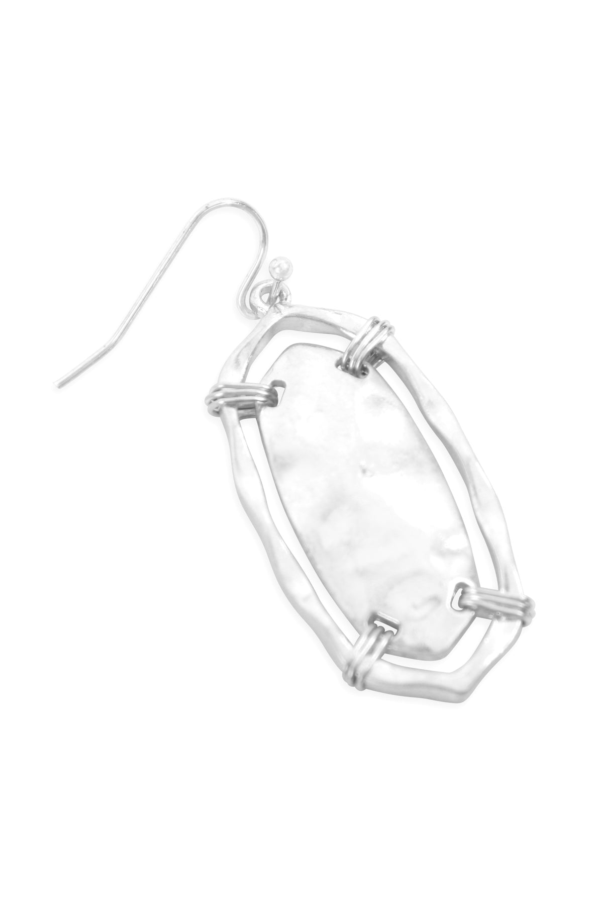 OVAL CAST WIRE WRAPPED DROP EARRINGS (NOW $2.75 ONLY!)