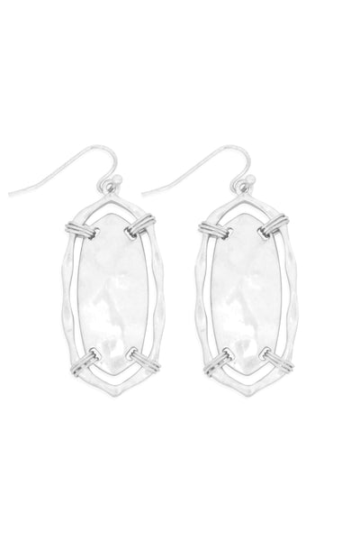 OVAL CAST WIRE WRAPPED DROP EARRINGS (NOW $2.75 ONLY!)