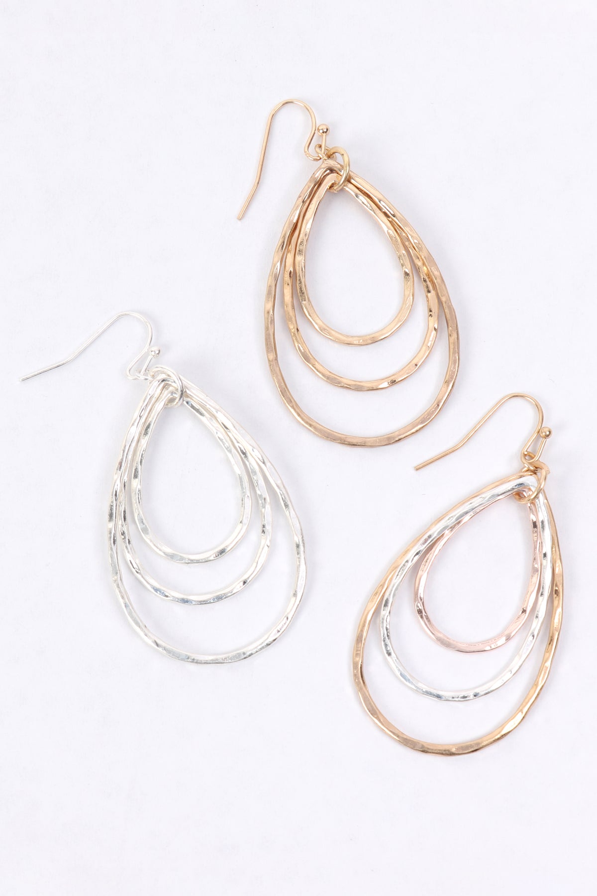 Mia Textured Drop Earrings