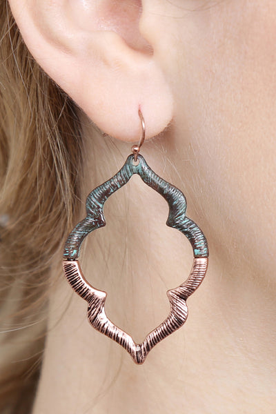 EMBELLISHED MARQUISE CAST EARRINGS