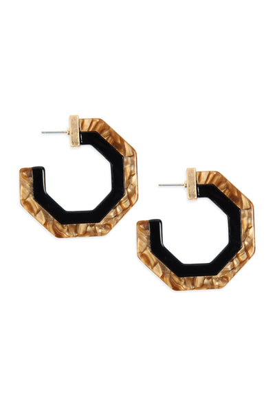 CAST POLYGON RESIN POST EARRINGS