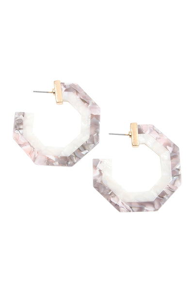 CAST POLYGON RESIN POST EARRINGS