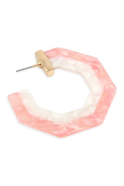 CAST POLYGON RESIN POST EARRINGS