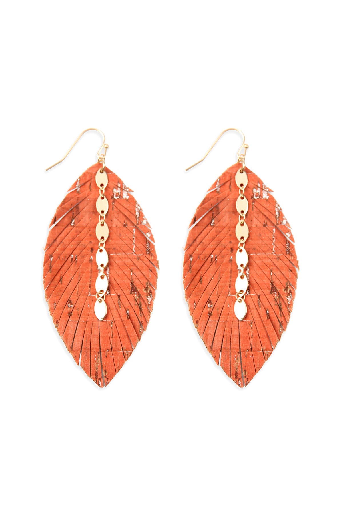 CORK FISH HOOK EARRINGS