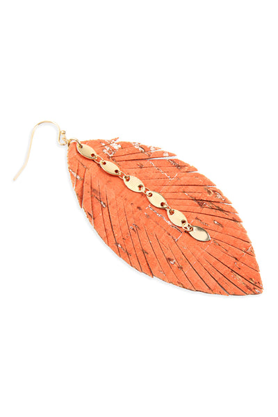 CORK FISH HOOK EARRINGS
