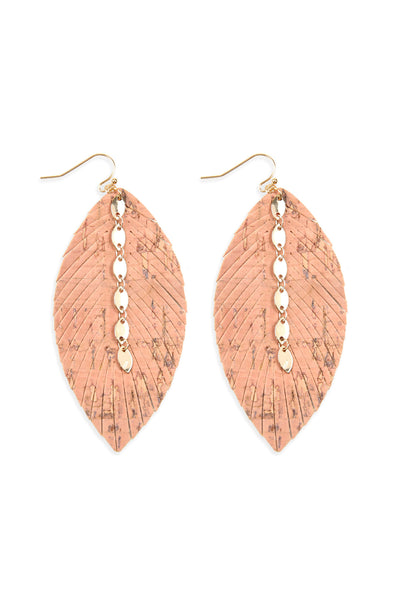 CORK FISH HOOK EARRINGS