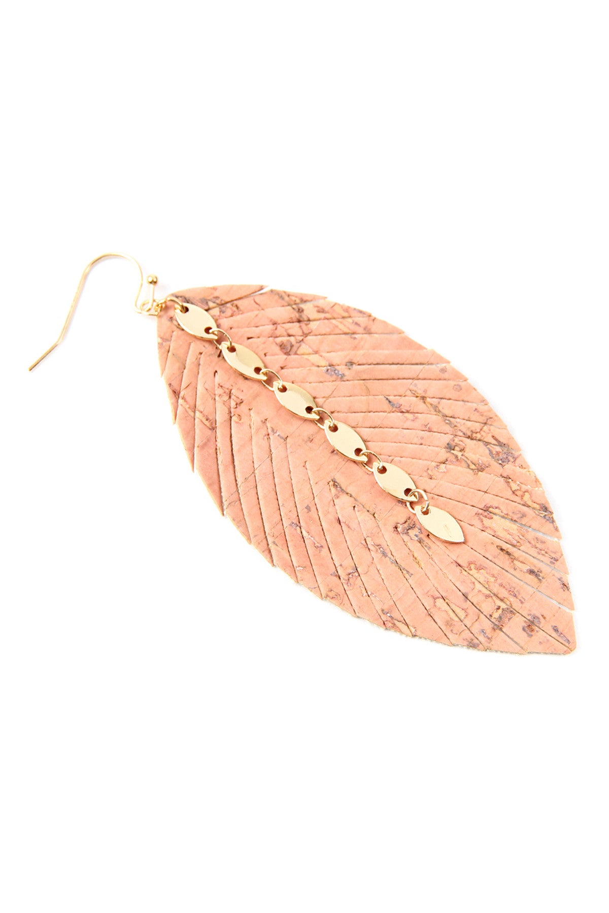 CORK FISH HOOK EARRINGS