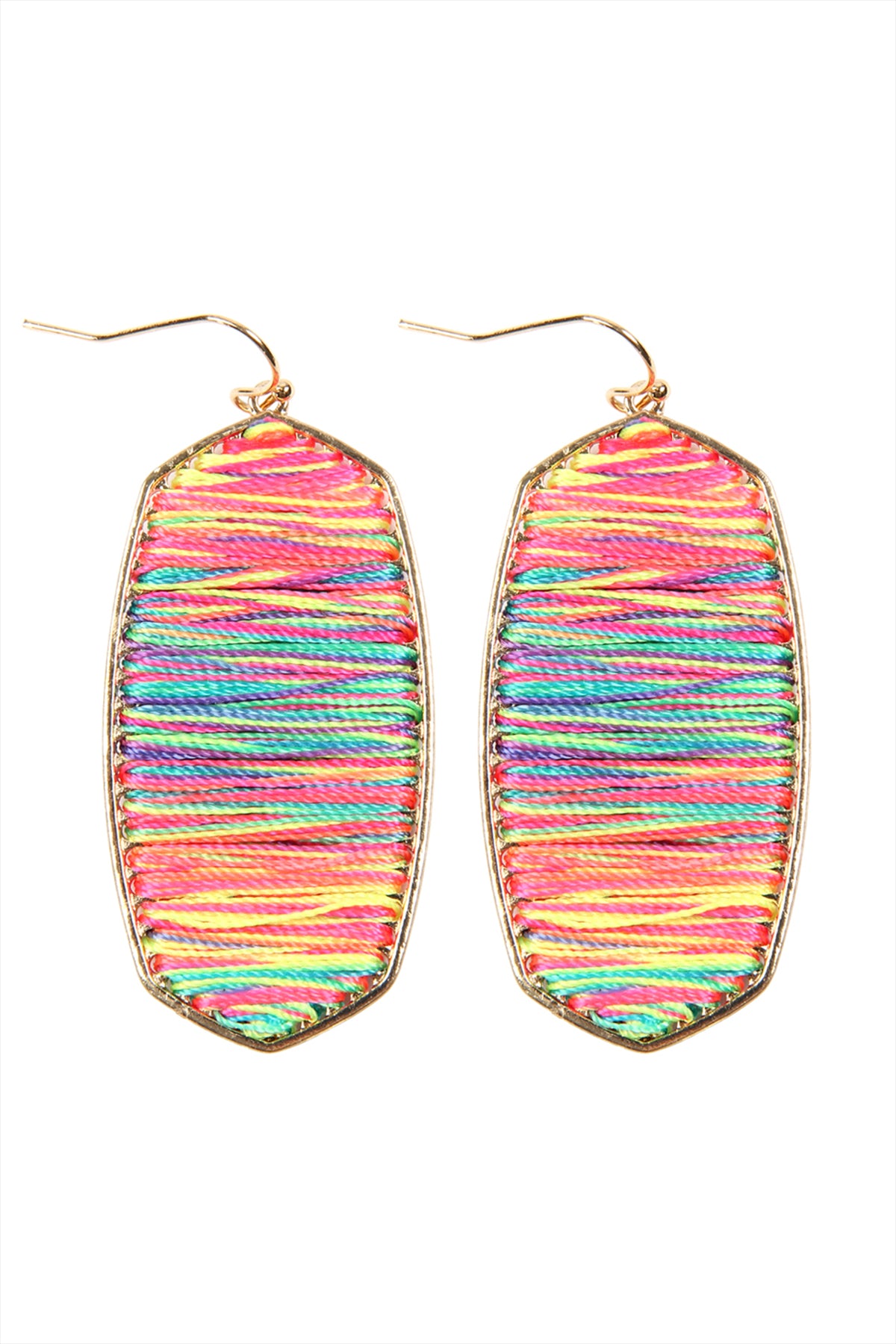 THREAD WRAPPED FISH HOOK EARRINGS