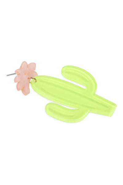 CACTUS ACETATE POST EARRINGS