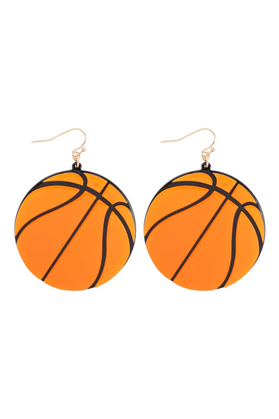 BASKETBALL ACETATE EARRINGS