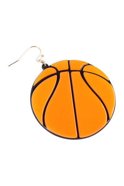 BASKETBALL ACETATE EARRINGS