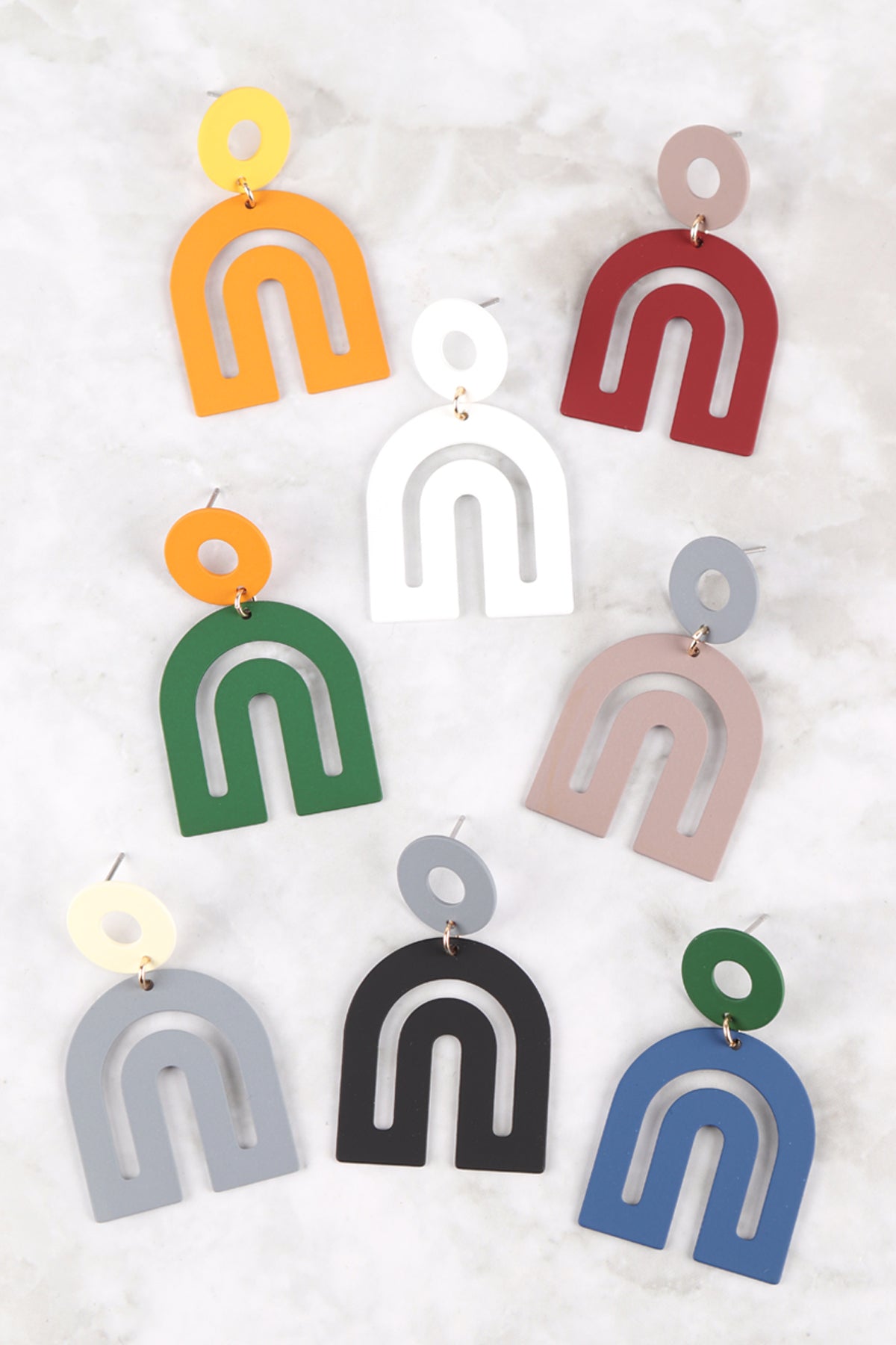 MODERN ARCH COLOR COATED EARRINGS (NOW $1.00 ONLY!)