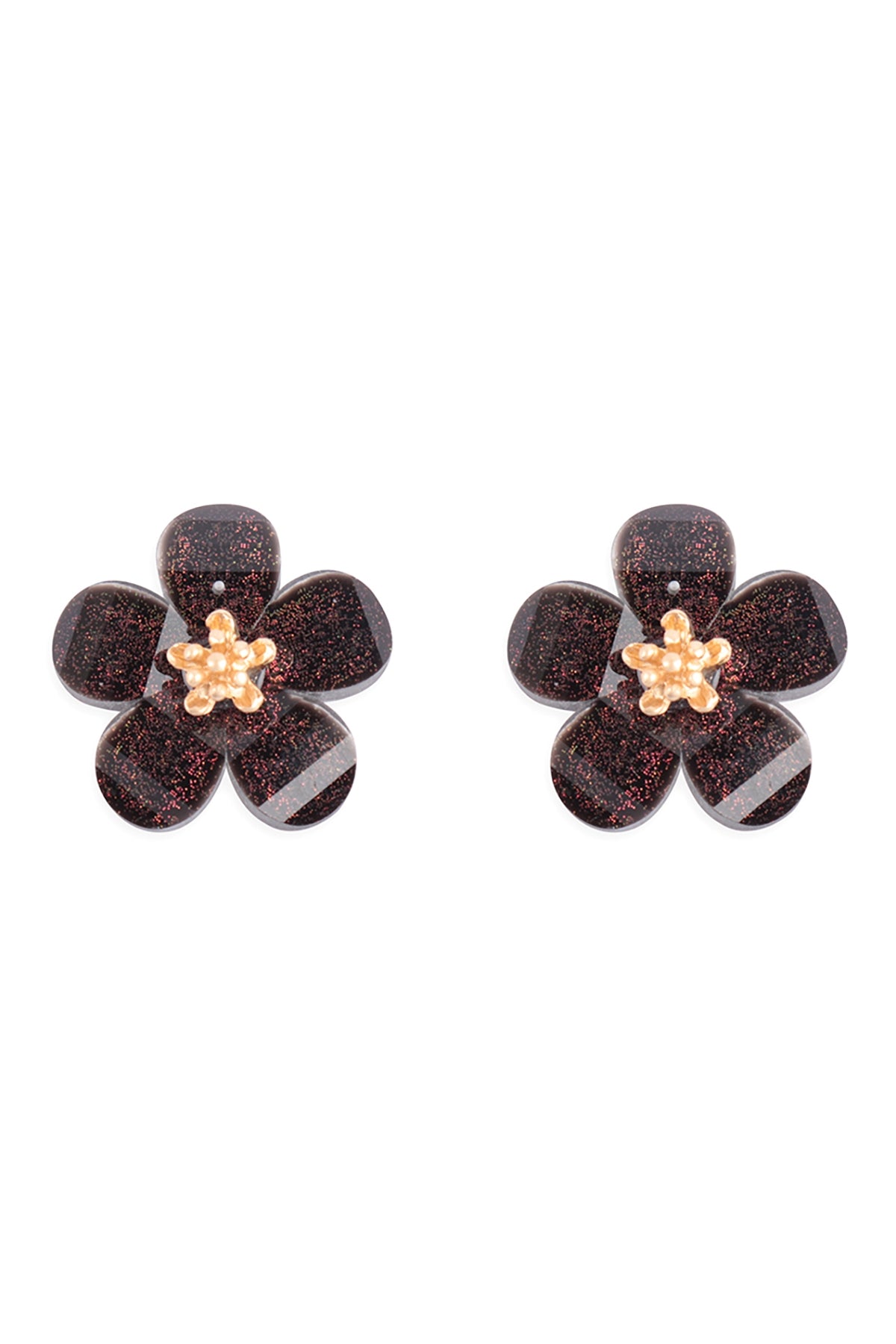 RESIN FLOWER STUD EARRINGSRESIN FLOWER STUD EARRINGS