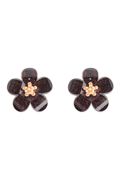 RESIN FLOWER STUD EARRINGSRESIN FLOWER STUD EARRINGS