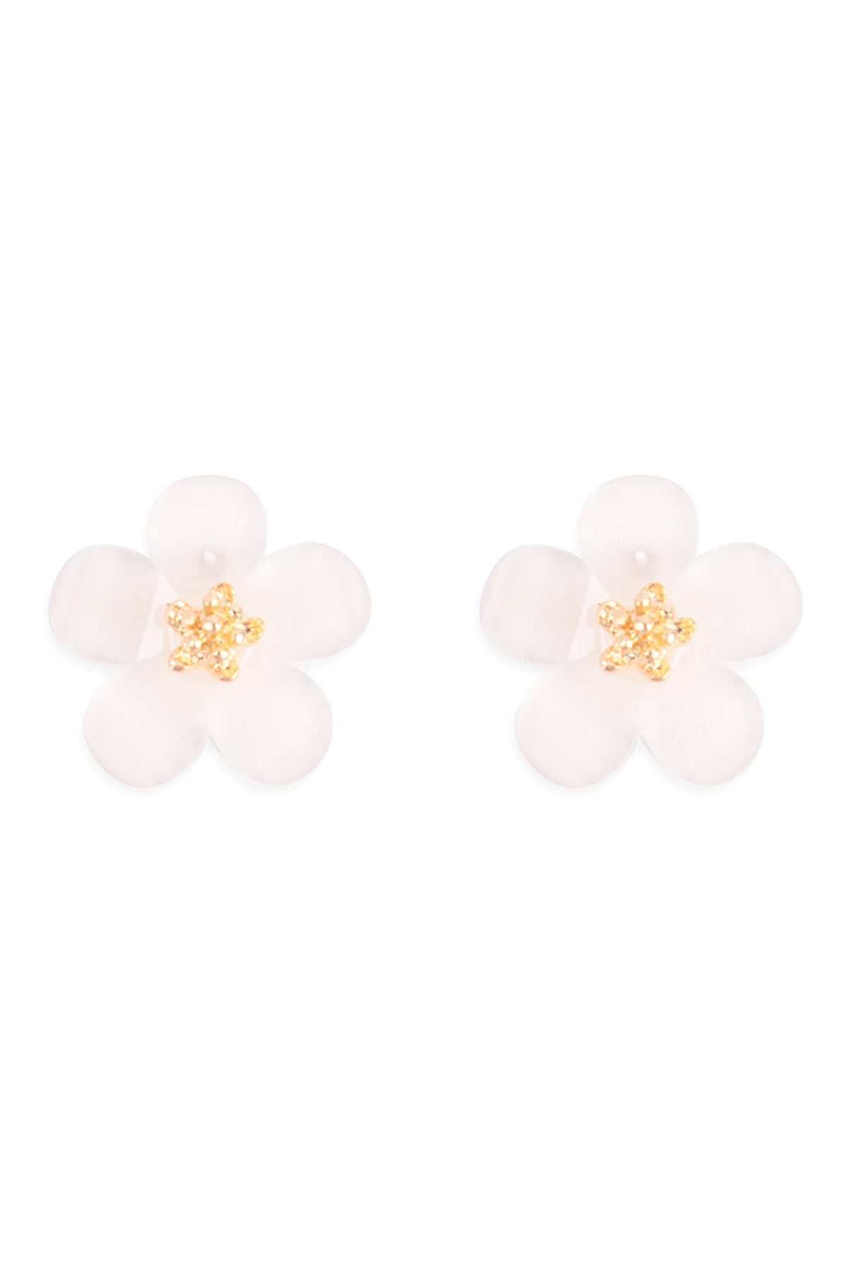RESIN FLOWER STUD EARRINGS
