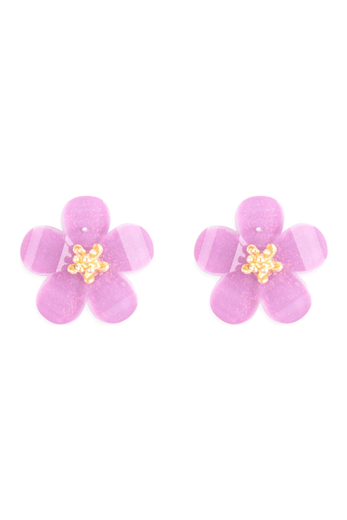 RESIN FLOWER STUD EARRINGSRESIN FLOWER STUD EARRINGS