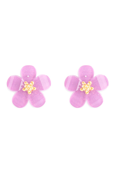 RESIN FLOWER STUD EARRINGSRESIN FLOWER STUD EARRINGS