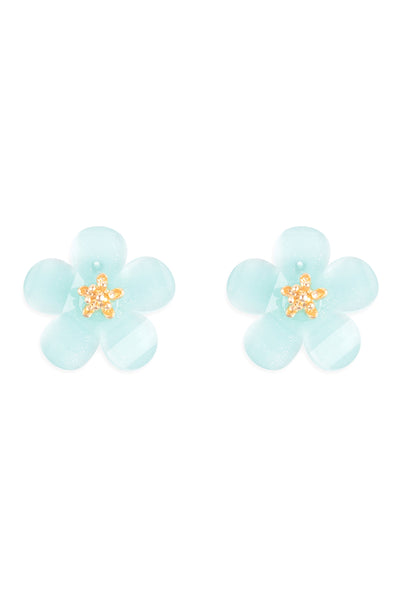 RESIN FLOWER STUD EARRINGSRESIN FLOWER STUD EARRINGS