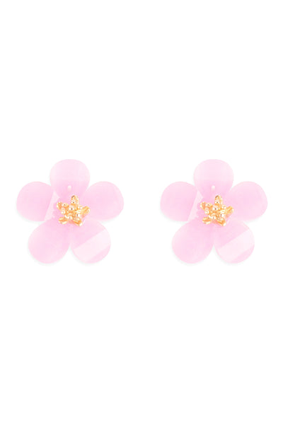 RESIN FLOWER STUD EARRINGSRESIN FLOWER STUD EARRINGS
