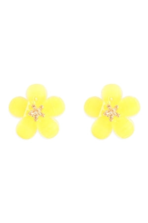 RESIN FLOWER STUD EARRINGS