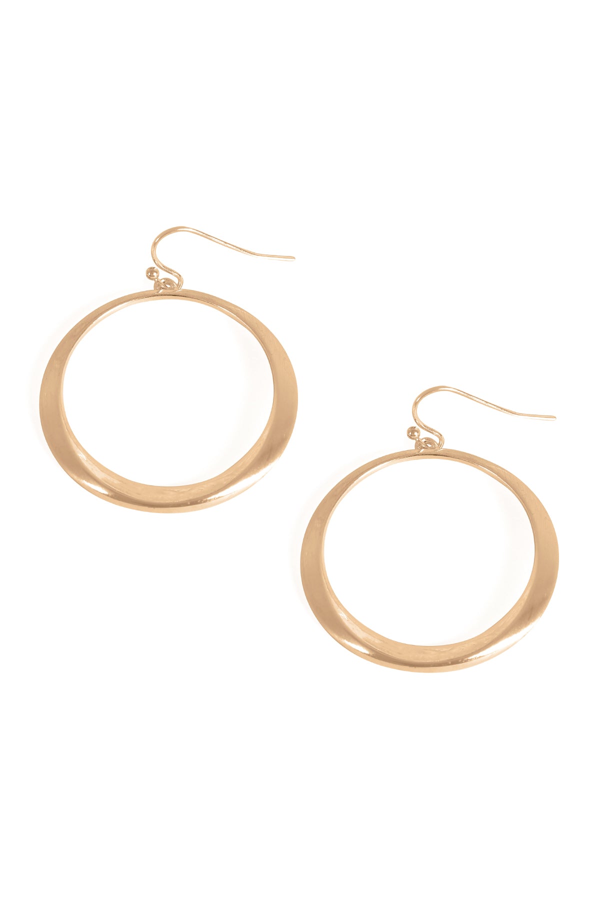 CIRCLE CAST HOOP DANGLE EARRINGS