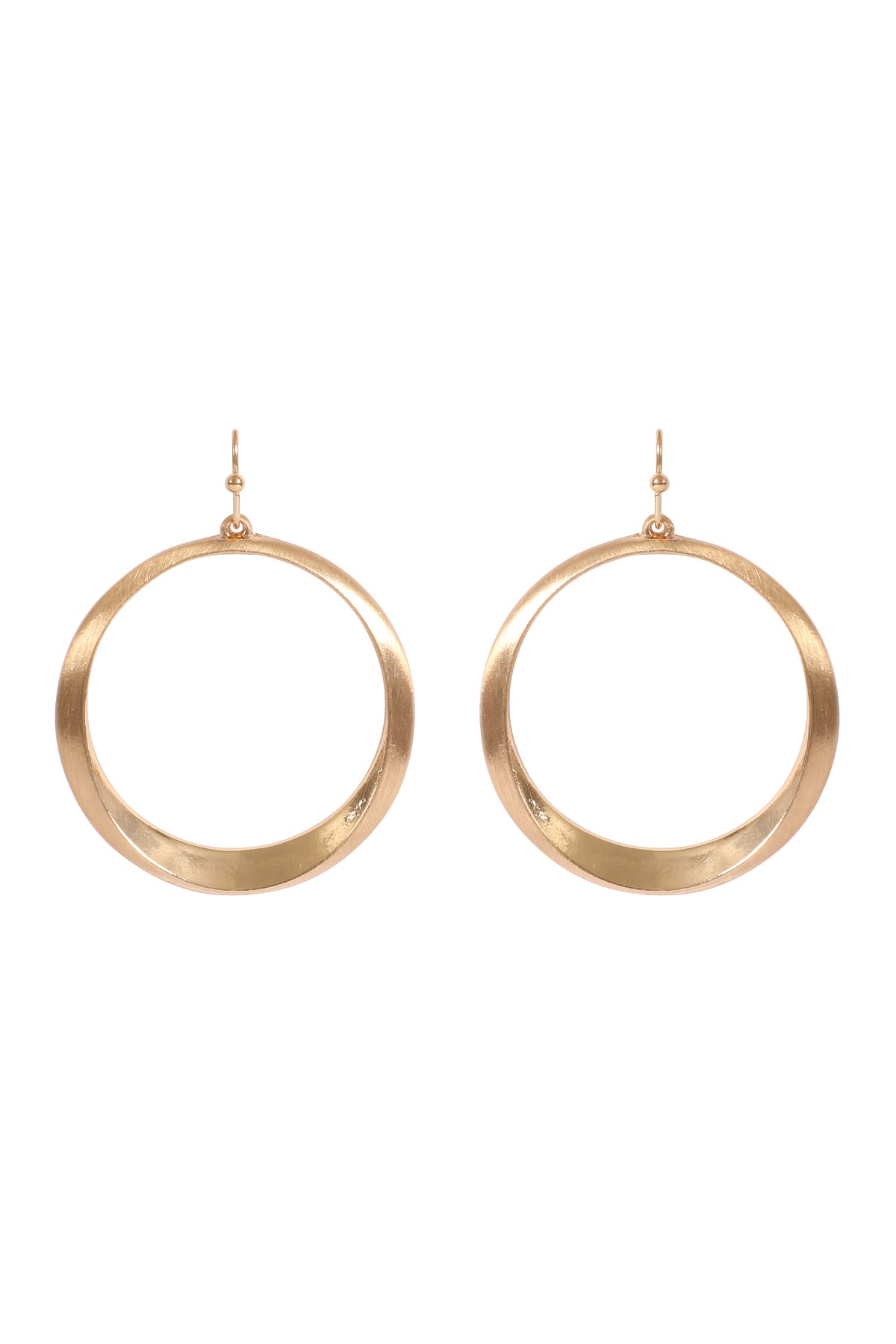 CIRCLE CAST HOOP DANGLE EARRINGS