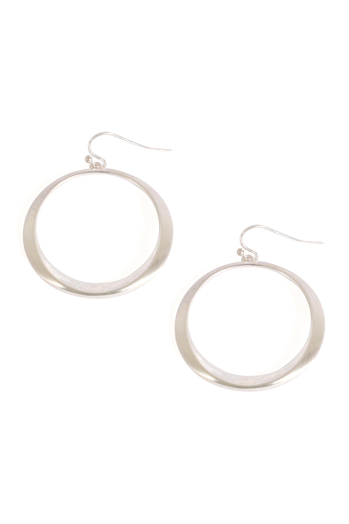 CIRCLE CAST HOOP DANGLE EARRINGS