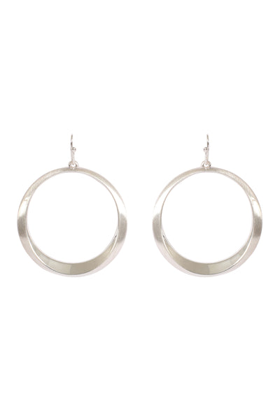 CIRCLE CAST HOOP DANGLE EARRINGS