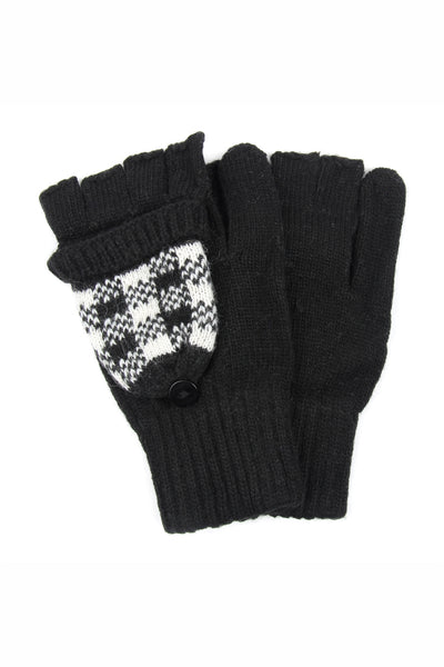 BUFFALO PLAID CONVERTIBLE GLOVES