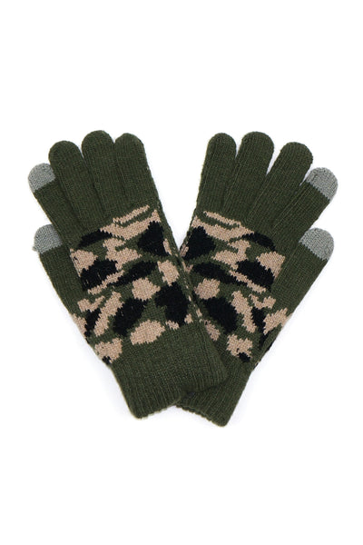 CAMO KNIT GLOVES SMART TOUCH