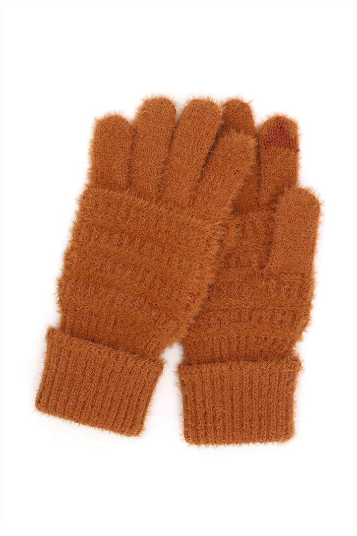 FUZZY CABLE KNIT SMART TOUCH GLOVES – MYS Wholesale