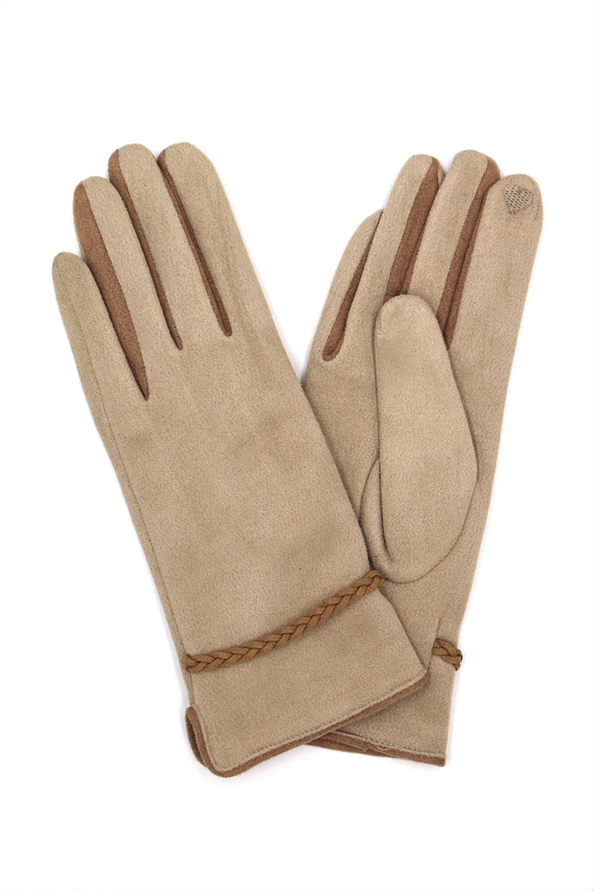 BRAIDED BAND SUEDE SMART GLOVES