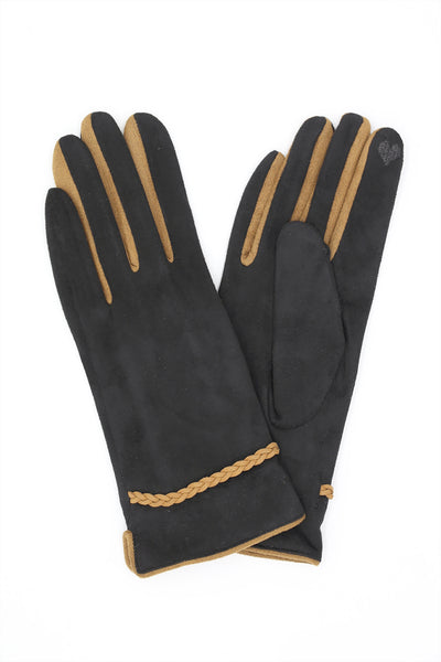 BRAIDED BAND SUEDE SMART GLOVES